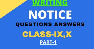 NOTICE WRITING FOR IX X